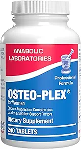Osteo-Plex Bone Health Supplement for Women - Clinical Formula Bone Strength Supplement with Magnesium Calcium Vitamin D3 & Trace Minerals Complex - Easy to Swallow Gentle Tablets - 240 Count
