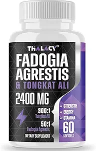 2400mg Fadogia Agrestis Tongkat Ali συμπλήρωμα - Fadogia Agrestis 1400mg & Tongkat Ali 1000mg Ultra Blend, μέγιστη δύναμη, μυϊκή μάζα & αθλητική απόδοση, 360 Softgels