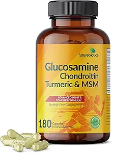 Futurebiotics Glucosamine Chondroitin Turmeric & MSM Advanced Joint Formula, Supports Healthy Joints & Mobility - Μη ΓΤΟ, 180 κάψουλες