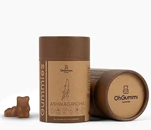 Ashwagandha 1500mg + Zinc, Vitamin D2 Vegan Gummies (Ashwagandha Roots)