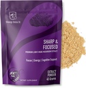 Organic Lions Mane Mushroom Supplement - Lions Mane Extract Powder for Mental Clarity, Focus and Cognative Function (45g, 30 Services) - Sharp & Focused