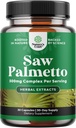 Extra Strength Saw Palmetto Extract - Advanced Herbal Complex for Hair Health and Urinary Support with Plant Sterols & Flavonoids - Poent Herbal Supplement with 500mg per Serving - 30 Capsles