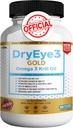 Ξηρό μάτι 3 χρυσό Omega 3 Krll Oil επιπλέον δύναμη, 60 Softgels, ξηροφθαλμία υποστήριξη, μη GMO, χωρίς γλουτένη, ζάχαρη δωρεάν (1)