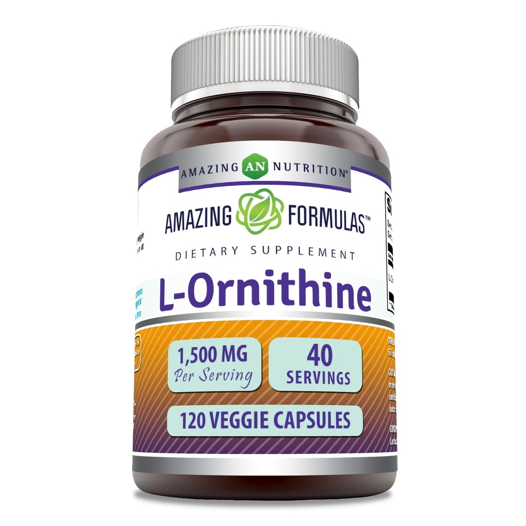 Amazing Formulas L-Ορνιθίνη 1500 Mg Per Serving Veggie Κάψουλες συμπλήρωμα 