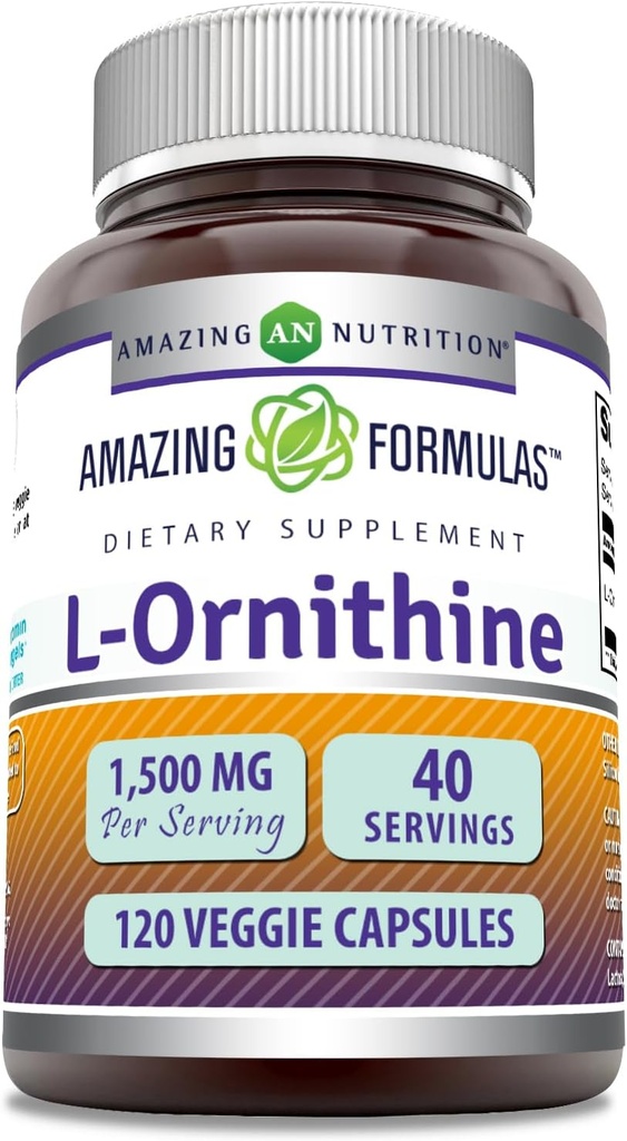 Amazing Formulas L-Ορνιθίνη 1500 Mg Per Serving Veggie Κάψουλες συμπλήρωμα 