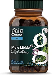 Gaia Herbs Male Libido - Συμπλήρωμα βοτάνων με Saw Palmetto, Horny Goat Weed, Maca & Oats - Υποστηρίζει Stamina, Vitality & Hormone Balance for Men - 120 Vegan Liquid Phyto-Capsules (30-Day Supply)
