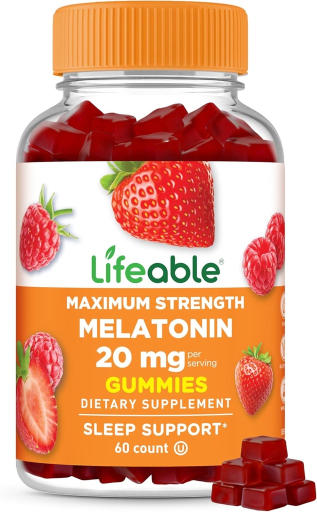 Ζωηρή μελατονίνη 20mg Gummies 