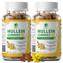 (2 Pack) 9 σε 1 Mullein Gummies για το Lung Cleanse & Detox, Extra Strength Mullein Leaf Extract w/Quercetin, Bromelain, Elderberry & Marshmallow για το αναπνευστικό, ανοσοποιητικό & Digestive, Vegan,120 Count