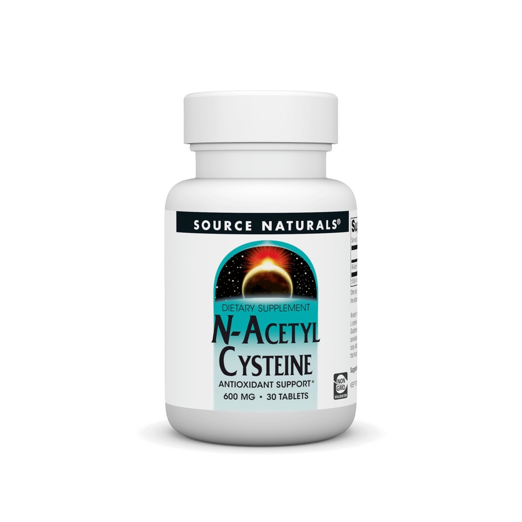Source Naturals N- Acetyl Cysteine Αντιοξειδωτικό Υποστήριξη 600 mg Συμπλήρωμα διατροφής που υποστηρίζει την αναπνευστική υγεία * - 30 δισκία