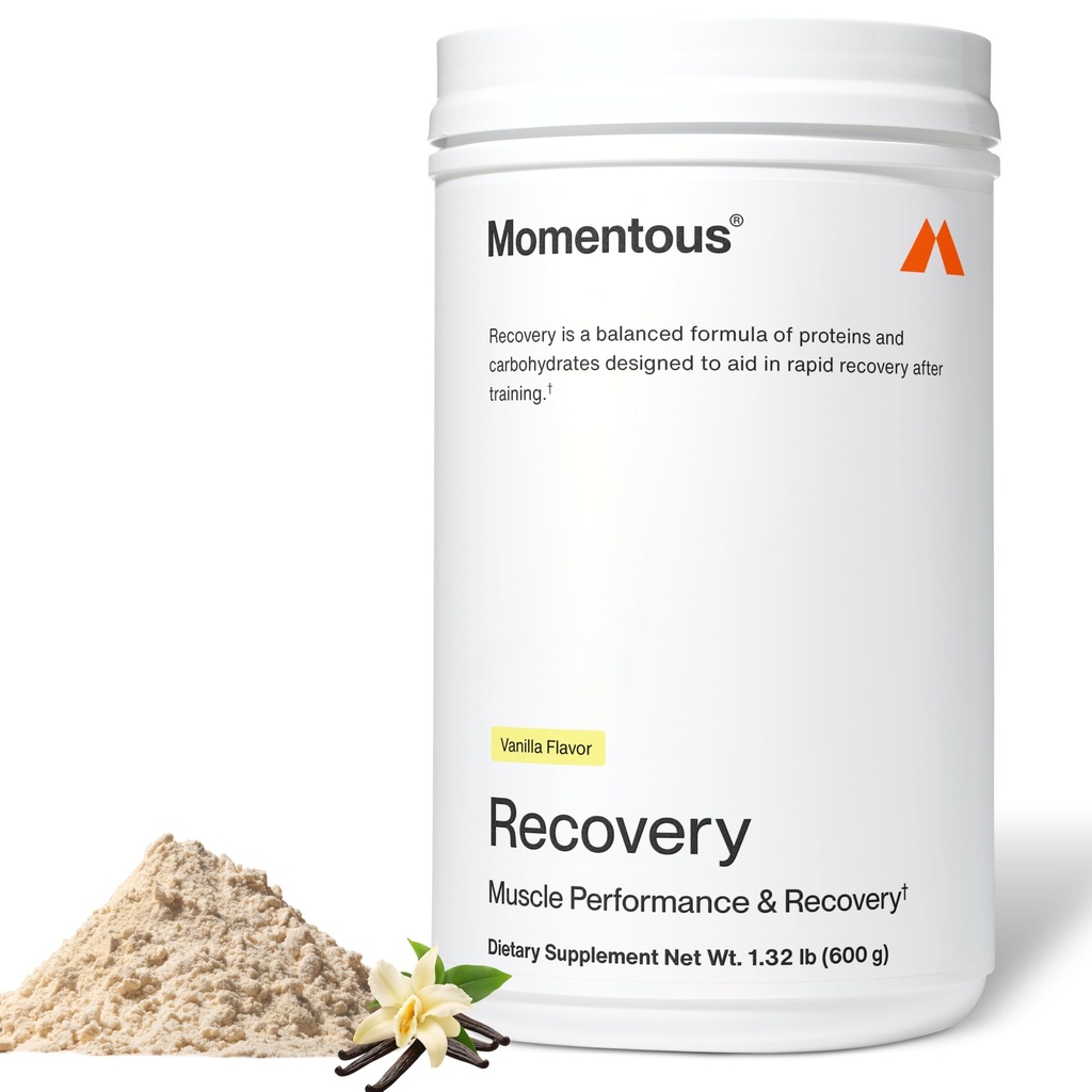 Momentous Recovery Grass-Fed Whey Protein Powder - 20 g μετά την προπόνηση Whey Isolate Protein - NSF Certified for Sport - Gluten-free - 15 εξυπηρετούν - Βανίλια - Πακέτο Μπορεί να Vary