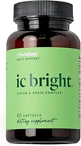 LifeVantage IC Bright 60 softgels, Όραμα και Εγκεφαλικό Σύμπλεγμα συμπλήρωμα Συσκευασμένο με αντιοξειδωτικά, θρεπτικά συστατικά, και καροτενοειδές για την υγεία των ματιών που βοηθά στη μείωση των πλευρών των ματιών