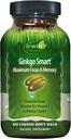 Irwin Naturals Ginkgo Smart Ισχυρός Νοοτροπικός Εγκέφαλος Booster - Υποστηρίζει μέγιστη μνήμη, εστίαση και ψυχική σαφήνεια με DMAE, Clubmoss, Choline & Acetyl L-Καρνιτίνη - 60 Liquid Softgels