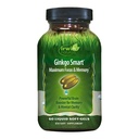 Irwin Naturals Ginkgo Smart Powerful Nootropic Brain Booster - Supports Maximum Memory, Focus & Mental Clarity with DMAE, Clubmoss, Choline & Acetyl L-Carnitine - 60 Liquid Softgels
