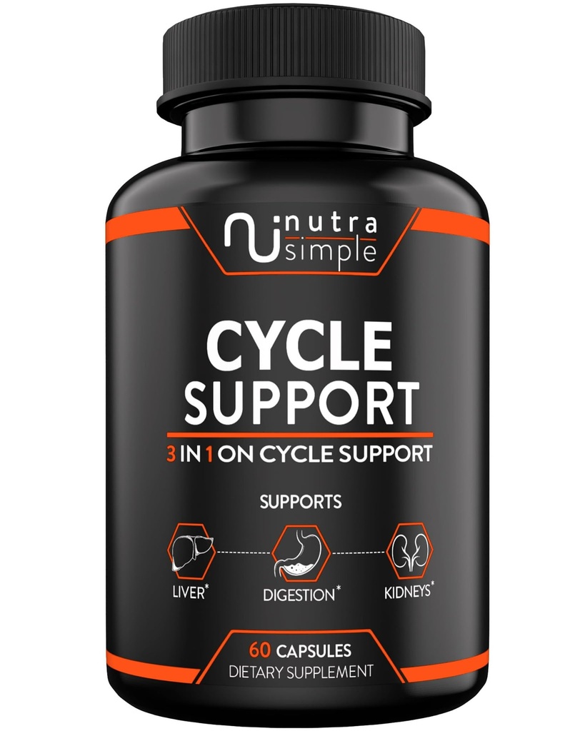 Cycle Support Supplement for Men & Women - Natural Liver Cleanse Detox & Repair - Υγεία και Νεφρική Υποστήριξη με Γαϊδουράγκαθο Γάλα, Ρίζα τεύτλων, Dandelion, Choline, εκχύλισμα Artichoke - 60 Κάψουλες