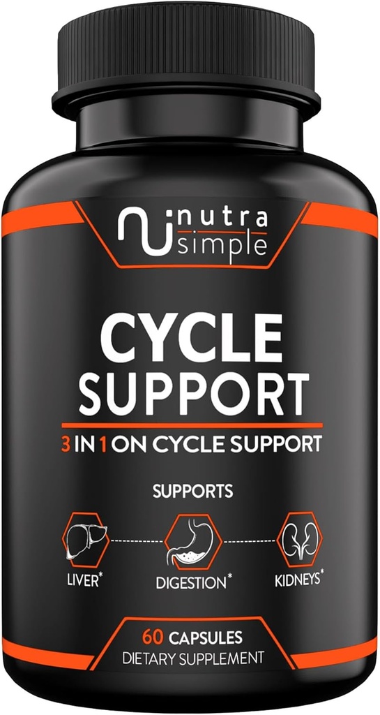 Cycle Support Supplement for Men & Women - Natural Liver Cleanse Detox & Repair - Υγεία και Νεφρική Υποστήριξη με Γαϊδουράγκαθο Γάλα, Ρίζα τεύτλων, Dandelion, Choline, εκχύλισμα Artichoke - 60 Κάψουλες