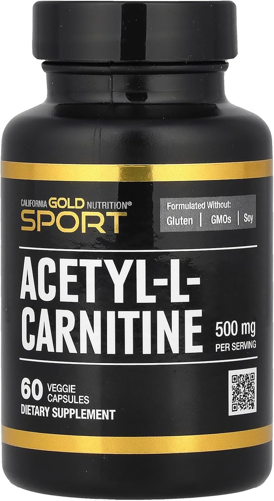 California Gold Nutrition Acetyl-L-Carnitine, 500 mg, 60 κάψουλες Veggie