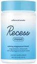 Recess Mood Powder, Calming Magnesium L-Θρεονικό μείγμα με πάθος Λουλούδι, L-Θεανίνη, ηλεκτρολύτες, Μαγνήσιο Calm support powder Supplement - Unflavoured 28 Service Tub