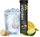 UNBROKEN 9EAA/BCAA Recovery Tablets (60% FREE-FORM/40% Di- & Tri-Peptides), Amino Acids Supplement for Γρηγορότερη Ανάκτηση & Λιγότερη Μυική Θλίψη, Post & Pre-Women, 10 Ser., Lemon Lime