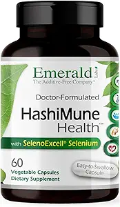 Emerald Labs HashiMune Health - Vegan Thyroid & Immune Support Supplement - Includes SelenoExcell Selenium & Myo-Inositol - 60 Vegetable Capsules (30-Day Supply)
