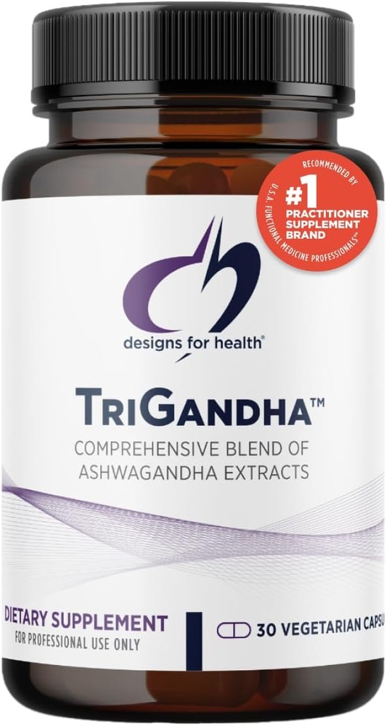 Σχέδια για την υγεία TriGandha - τριπλό Ashwaganda Root & Leaf Extract Adaptogenic συμπλήρωμα - χάπια Vegan, μη GMO (30 κάψουλες)