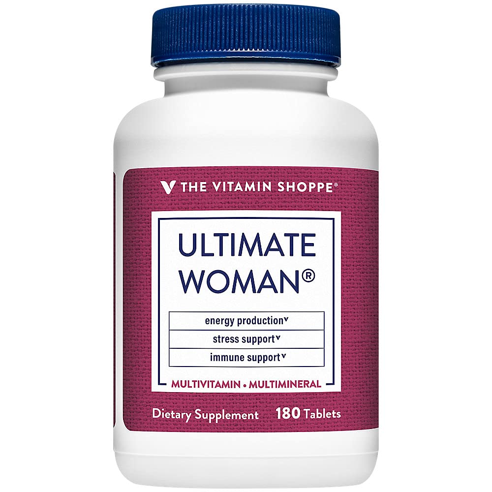 The Vitamin Shoppe Ultimate Woman Multivitamin, High Potency Multi with Green Tea Extract – Ενέργεια & Αντιοξειδωτική Μείξη, Καθημερινή Multi-Mineral Συμπλήρωμα για Βέλτιστη Υγεία Γυναικών (180 Tablets)