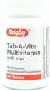 Rugby Laboratories Tab-A-Vite Multivitamin with Iron Multimineral Supplement Vitamin A, C, D Thiamin Riboflavin Niacin Folate Pantothenic Acid 100 Tablets (Pack of 1)