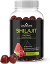 Shilajit Gummies – Pure Imalayan Shilajit συμπλήρωμα με Fulvic Acid – 1000mg Φυσικό Shilajit Pure Energy Support – Ζάχαρη-ελεύθερο άρωμα βατόμουρα – Vegan, μη GMO, Gluten-free – 60 Count