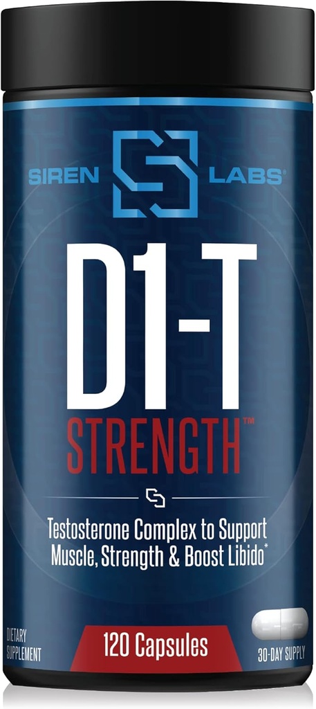 D1-T Δύναμη Testosterone Booster για άνδρες Μαζική Κεραυνός με D-ασπαρτικό οξύ - Monster Μύες-Κτίριο - Δοκιμή Booster Καταστολή των οιστρογόνων αναβολική μυϊκή ανάπτυξη (120 κάψουλες)