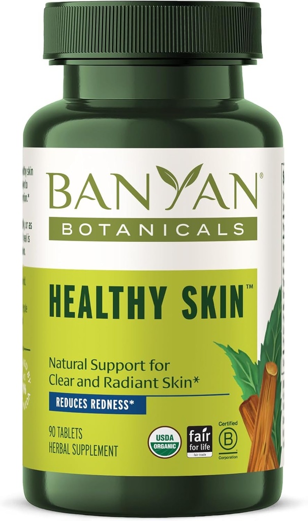 Banyan Botanicals Υγιεινό δέρμα – Βιολογικό συμπλήρωμα δέρματος – για Ραδιενεργό και Υγιεινό δέρμα Looking 90 δισκία – Μη ΓΤΟ Βιώσιμα που προέρχονται Vegan