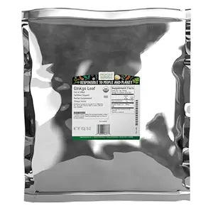 Organic Ginkgo Leaf, 1lb τσάντα μάζας, κομμένη και κοσκινισμένη 