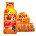 Βιταμίνη Ενέργεια Ανοσοποιητική+ Extra Strength Energy Shot – Πορτοκαλί Burst – 100% DV B-Vitamins & 260mg καφεΐνη – Μηδενικές θερμίδες, Χωρίς ζάχαρη, Vegan, – Ανοσία & Ενεργειακή Υποστήριξη – 1.93 fl oz, 12-Pack