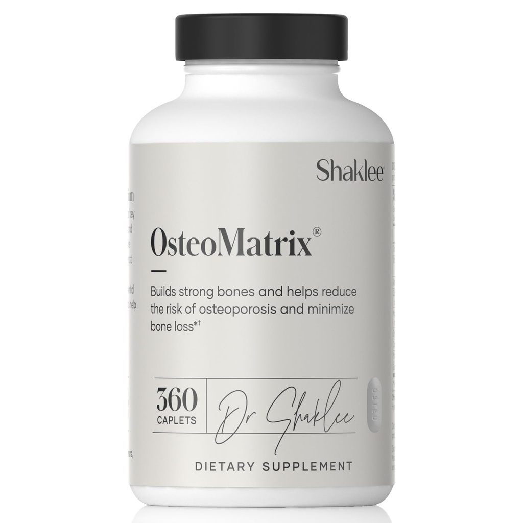 Shaklee OsteoMatrix® - Build & Maintain Strong Bones - 100% DV Calcium & Magnesium - Vitamins D & K - Zinc, Manganese - Clinically Tested for Absorption - 360 Caplets