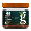 Gaia Herbs Turmeric Supreme Extra Strength Gummies - Υποστηρίζει την ανακούφιση για να βοηθήσει τη διατήρηση ενός ενεργού τρόπου ζωής - Lemon Ginger Γεύση - 60 Vegan Organic Gummies (20-Day Supply)