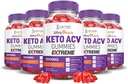 Justified Laboratories (5 Pack Ultra Quick Keto ACV Gummies Extreme 2000MG Ultraquick Keto Gummies Apple Cider Vinegar Formed with Pomegranate Beet Buice Powder B12 Vegan Non GMO 300 Gummys
