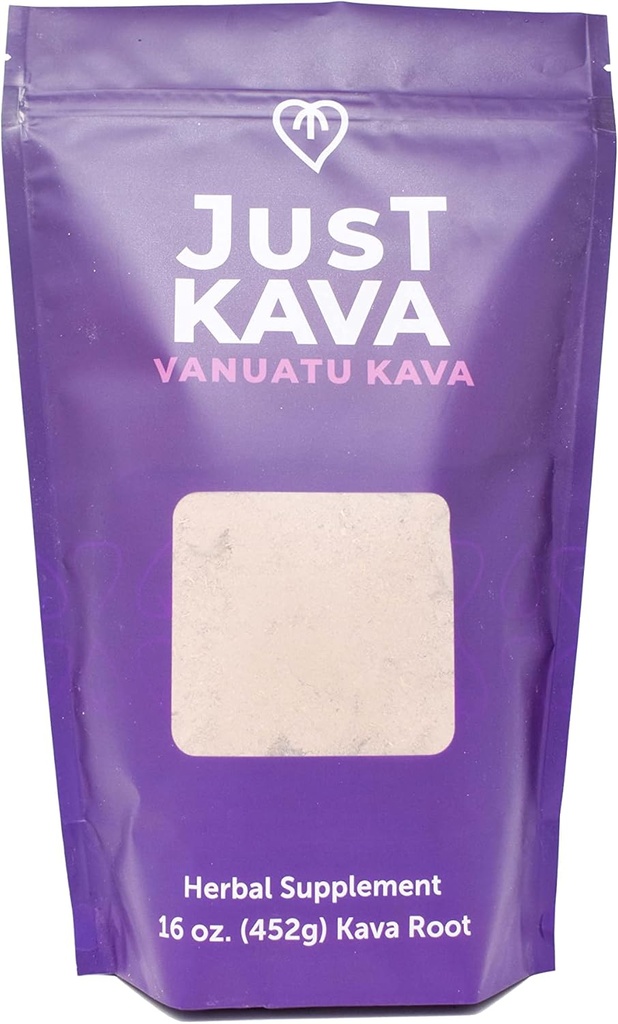 Just Kava Vanuatu Kava σε σκόνη βοτανικό συμπλήρωμα για χαλάρωση 16 OZ (452g)