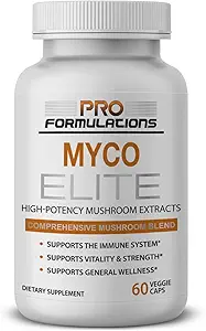 Pro Formulations MD Myco Elite – Comprehensive Mushroom Extract Blend – 60 vcaps – Superior Immune System Support - Ενισχυμένη με Reishi, Turkey Tail, Maitake και Cordyceps