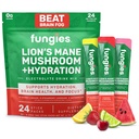 Fungies Electrolyte Drink Mix with Lion's Mane Mushroom & Essential Electrolytes, 24 Variety Pack - Sugar-Free Hydration Supplement Powder for Adults for Brain Health & Focus - Mushroom Supplement