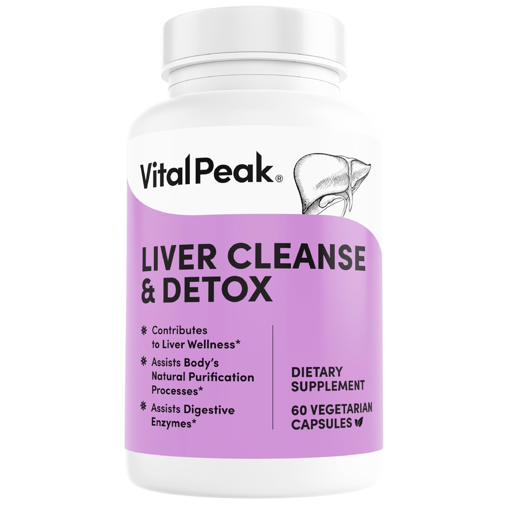 Liver Cleanse Detox & Repair - Συμπλήρωμα στήριξης για την υγεία του ήπατος - με το γάλα Thistle, Berberine, Beet Root Powder, Turmeric, Ginger, Dandelion Root, Artichoke, Grape Seed Extract & More - 60 Κάψουλες