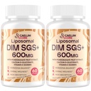 Liposomal DIM SGS Supplement - Συμπλήρωμα ορμονών για γυναίκες & άνδρες, Συμπληρώματα οιστρογόνων Περιέχει Sulforafane Glucosinolate, Βιταμίνη Ε, Ρόδι Φρούτα - Υποστήριξη Detox και Αντιοξειδωτικό (2 Pack)