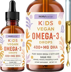 Vegan Omega 3 Υγρές σταγόνες για τα παιδιά με Algae Oil & Vegan DHA 