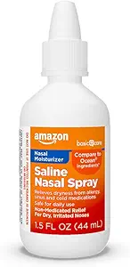 Βασική φροντίδα Premium ορός Nasal Ενυδατικό σπρέι, 1,5 fl oz (πακέτο του 1), σαφές