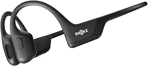 SHOKZ OpenRun Pro - Open-Ear Bluetooth Bone Conduction Sport Headphones, Sweat Resistant Wireless Earphones for Workouts and Running with Premium Deep Bass- Built-in Mic, with Hair Band, Black