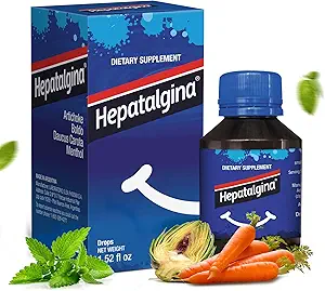Liver Support Digestive Protector - Liquid Herbal Supplement with Artichoke Extract for Liver Cleanse Detox & Repair - Detox Liver Cleanse Drops with Mint, Boldo & Carrot - 45 ml