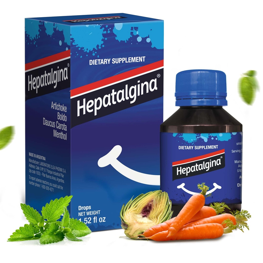 Liver Support Digestive Protector - Liquid Herbal Supplement with Artichoke Extract for Liver Cleanse Detox & Repair - Detox Liver Cleanse Drops with Mint, Boldo & Carrot - 45 ml