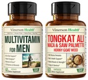Vimerson Υγεία Multivitamin για άνδρες & Tongkat Ali για άνδρες με κέρατο κατσικίσιο ζιζάνιο, σκόνη ρίζας Maca, Tribulus Terrestris, Saw Palmetto εκχύλισμα