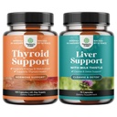 Συγκρότημα στήριξης Herbal Thyroid με L Tyrosine Bladderwrack Selenium Pure Ashwagandha και Liver Cleanse Detox & Repair - Γαϊδουράγκαθο γάλακτος με Dandelion Root Choline Beetroot & Artichoke Extract