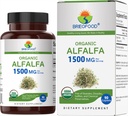 Brieofood Organic Alfalfa 1500mg, 45 μερίδες, χορτοφάγοι, χωρίς γλουτένη, 90 χορτοφαγικά δισκία