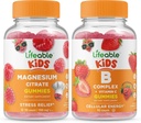 Lifeable Magnesium Kids + B Complex Kids, Gummies Bundle - Great Tasting, Vitamin Supplement, Gluten Free, GMO Free, Chewable Gummy