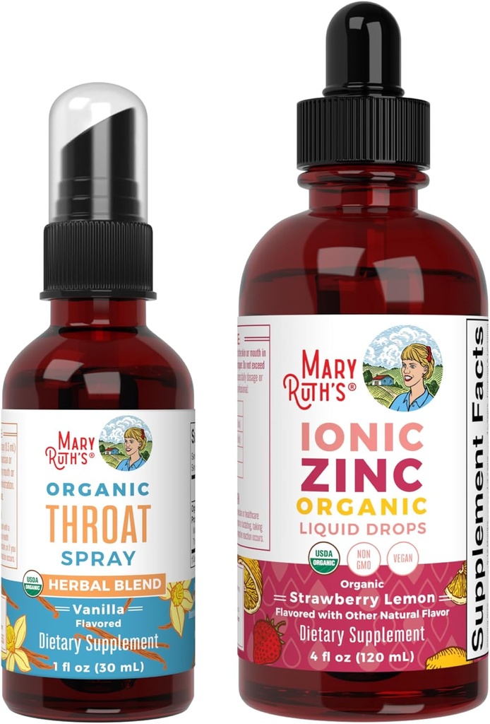 MaryRuth Organics Laroat Spray (Vanilla) & Zinc Drops (Strawberry Lemon) 