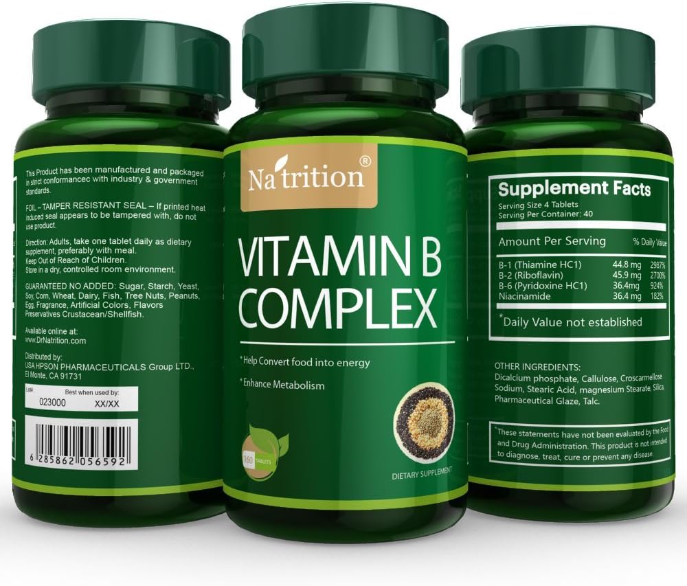 Na'trition Vitamin B Complex δισκία, 160 δισκία ανά φιάλη